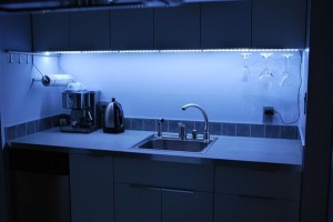 Installation of LED strip in the kitchen