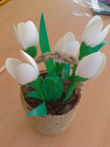 Snowdrops make from paper